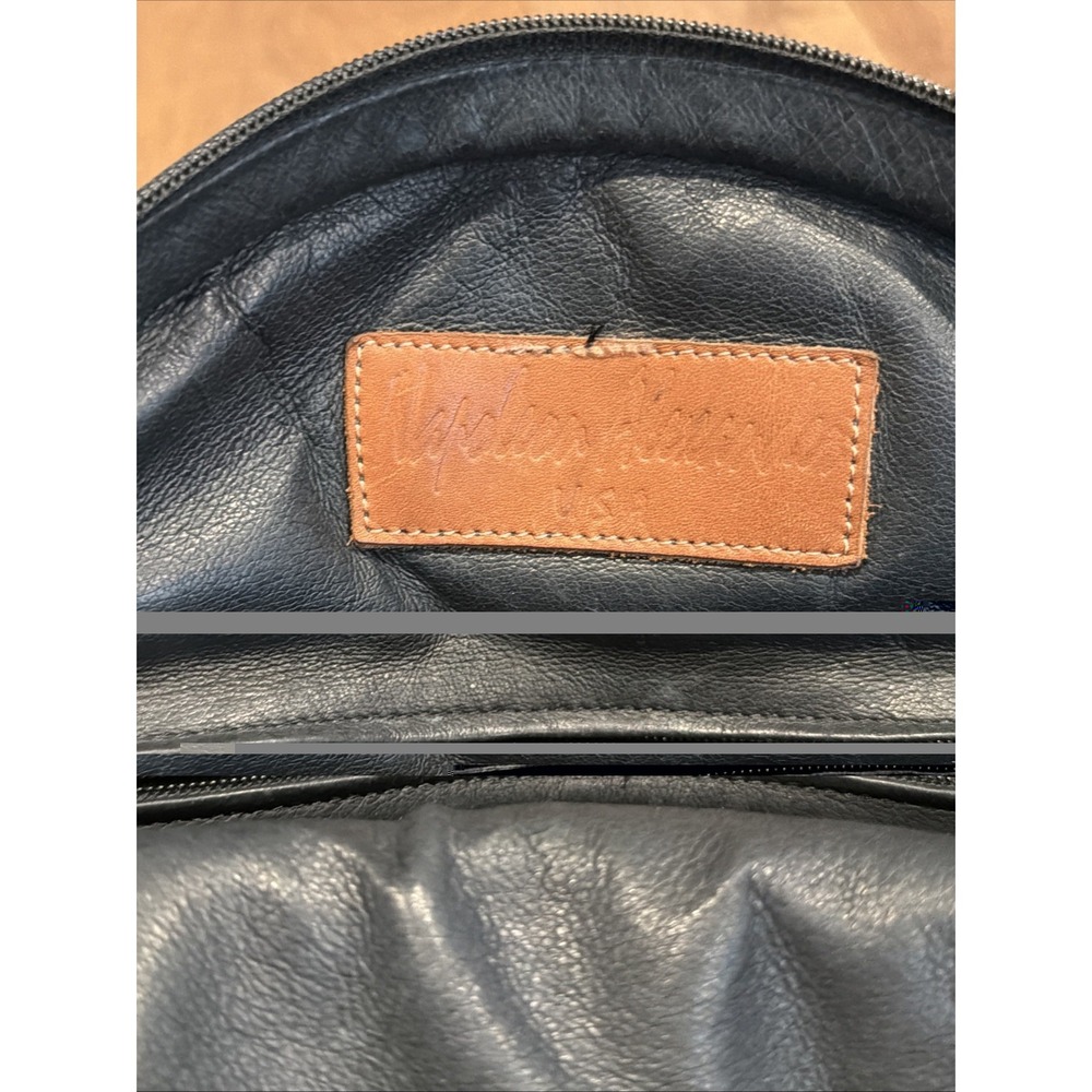 Vintage Napoleon Alexander Leather Black Oval Purse Bag Made in USA - Picture 5 of 5